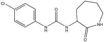 N-(4-chlorophenyl)-N'-(2-oxoazepan-3-yl)urea Struktur