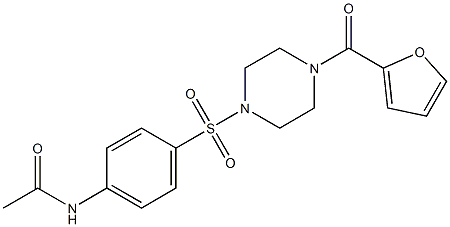 N-(4-{[4-(2-furylcarbonyl)piperazino]sulfonyl}phenyl)acetamide Struktur