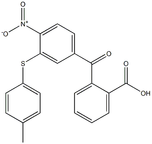 2-{3-[(4-methylphenyl)thio]-4-nitrobenzoyl}benzoic acid Struktur