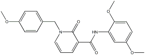 N-(2,5-dimethoxyphenyl)-1-(4-methoxybenzyl)-2-oxo-1,2-dihydro-3-pyridinecarboxamide Struktur