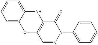 2-phenyl-2,10-dihydro-1H-benzo[b]pyridazino[4,5-e][1,4]oxazin-1-one Struktur