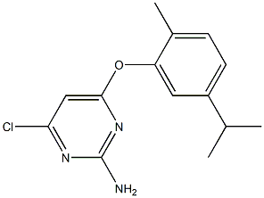 4-chloro-6-(5-isopropyl-2-methylphenoxy)pyrimidin-2-amine Struktur