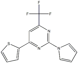 2-(1H-pyrrol-1-yl)-4-(2-thienyl)-6-(trifluoromethyl)pyrimidine Struktur