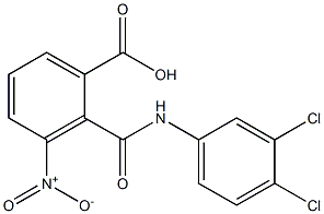 2-[(3,4-dichloroanilino)carbonyl]-3-nitrobenzoic acid Struktur