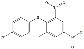 2-[(4-chlorophenyl)thio]-1-methyl-3,5-dinitrobenzene Struktur