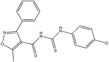 N-(4-chlorophenyl)-N'-[(5-methyl-3-phenylisoxazol-4-yl)carbonyl]thiourea Struktur