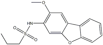 N-(2-methoxydibenzo[b,d]furan-3-yl)-1-propanesulfonamide Struktur