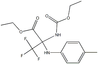 ethyl 2-[(ethoxycarbonyl)amino]-3,3,3-trifluoro-2-(4-toluidino)propanoate Struktur