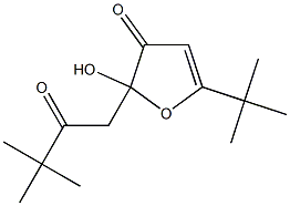 5-(tert-butyl)-2-(3,3-dimethyl-2-oxobutyl)-2-hydroxy-2,3-dihydrofuran-3-one Struktur