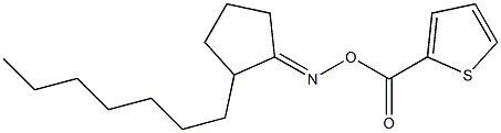 2-({[(2-heptylcyclopentylidene)amino]oxy}carbonyl)thiophene Struktur