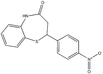 2-(4-nitrophenyl)-2,3,4,5-tetrahydro-1,5-benzothiazepin-4-one Struktur