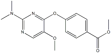 methyl 4-{[2-(dimethylamino)-5-methoxy-4-pyrimidinyl]oxy}benzenecarboxylate Struktur