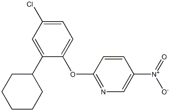 2-(4-chloro-2-cyclohexylphenoxy)-5-nitropyridine Struktur