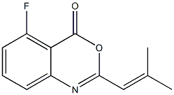 5-fluoro-2-(2-methylprop-1-enyl)-4H-3,1-benzoxazin-4-one Struktur