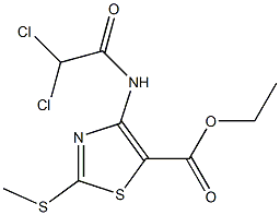 ethyl 4-[(2,2-dichloroacetyl)amino]-2-(methylthio)-1,3-thiazole-5-carboxylate Struktur