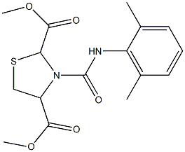 dimethyl 3-[(2,6-dimethylanilino)carbonyl]-1,3-thiazolane-2,4-dicarboxylate Struktur