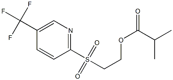 2-{[5-(trifluoromethyl)-2-pyridyl]sulfonyl}ethyl 2-methylpropanoate Struktur