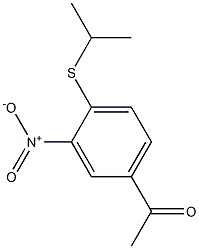 1-[4-(isopropylthio)-3-nitrophenyl]ethan-1-one Struktur