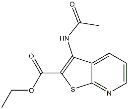 ethyl 3-(acetylamino)thieno[2,3-b]pyridine-2-carboxylate Struktur