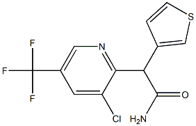 2-[3-chloro-5-(trifluoromethyl)-2-pyridinyl]-2-(3-thienyl)acetamide Struktur