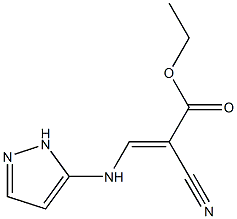 ethyl 2-cyano-3-(1H-pyrazol-5-ylamino)acrylate Struktur