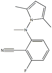 2-[(2,5-dimethyl-1H-pyrrol-1-yl)(methyl)amino]-6-fluorobenzonitrile Struktur