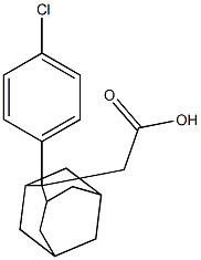 2-[2-(4-chlorophenyl)-2-adamantyl]acetic acid Struktur