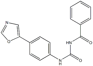 N-benzoyl-N'-[4-(1,3-oxazol-5-yl)phenyl]urea Struktur