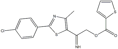 2-(4-chlorophenyl)-4-methyl-5-{[(2-thienylcarbonyl)oxy]ethanimidoyl}-1,3-thiazole Struktur