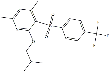 2-isobutoxy-4,6-dimethyl-3-pyridinyl 4-(trifluoromethyl)phenyl sulfone Struktur