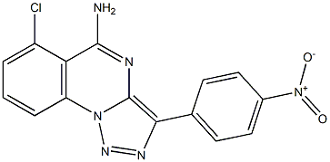 6-chloro-3-(4-nitrophenyl)[1,2,3]triazolo[1,5-a]quinazolin-5-amine Struktur