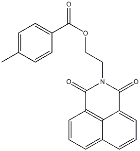 2-(1,3-dioxo-2,3-dihydro-1H-benzo[de]isoquinolin-2-yl)ethyl 4-methylbenzoate Struktur