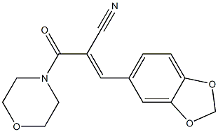 3-(1,3-benzodioxol-5-yl)-2-(morpholinocarbonyl)acrylonitrile Struktur