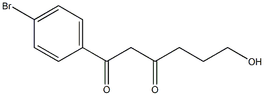 1-(4-bromophenyl)-6-hydroxyhexane-1,3-dione Struktur