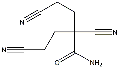 2,4-dicyano-2-(2-cyanoethyl)butanamide Struktur