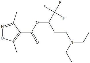 3-(diethylamino)-1-(trifluoromethyl)propyl 3,5-dimethylisoxazole-4-carboxylate Struktur