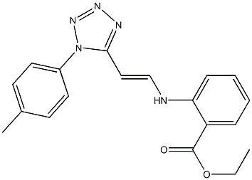 ethyl 2-({2-[1-(4-methylphenyl)-1H-1,2,3,4-tetraazol-5-yl]vinyl}amino)benzoate Struktur