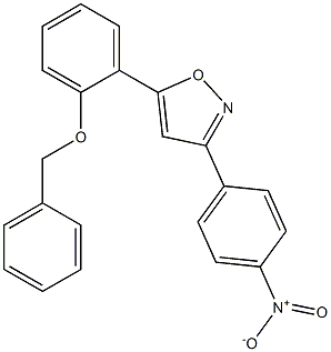 5-[2-(benzyloxy)phenyl]-3-(4-nitrophenyl)isoxazole Struktur