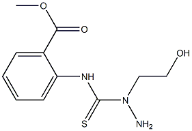 methyl 2-({[1-(2-hydroxyethyl)hydrazino]carbothioyl}amino)benzoate Struktur