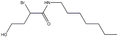 N1-heptyl-2-bromo-4-hydroxybutanamide Struktur