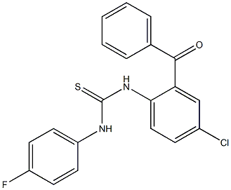 N-(2-benzoyl-4-chlorophenyl)-N'-(4-fluorophenyl)thiourea Struktur