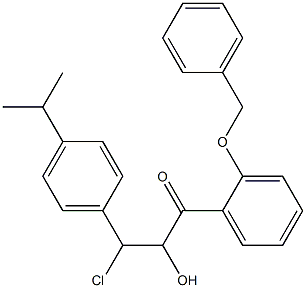 1-[2-(benzyloxy)phenyl]-3-chloro-2-hydroxy-3-(4-isopropylphenyl)propan-1-one Struktur