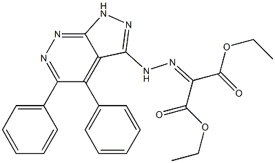 diethyl 2-[2-(4,5-diphenyl-1H-pyrazolo[3,4-c]pyridazin-3-yl)hydrazono]malonate Struktur