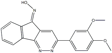 3-(3,4-dimethoxyphenyl)-5H-indeno[1,2-c]pyridazin-5-one oxime Struktur