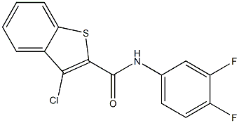 N2-(3,4-difluorophenyl)-3-chlorobenzo[b]thiophene-2-carboxamide Struktur