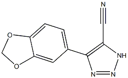 4-(1,3-benzodioxol-5-yl)-1H-1,2,3-triazole-5-carbonitrile Struktur