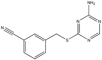 3-{[(4-amino-1,3,5-triazin-2-yl)thio]methyl}benzonitrile Struktur