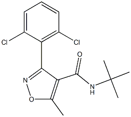 N4-(tert-butyl)-3-(2,6-dichlorophenyl)-5-methylisoxazole-4-carboxamide Struktur