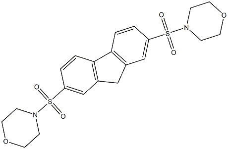 4-{[7-(morpholinosulfonyl)-9H-fluoren-2-yl]sulfonyl}morpholine Struktur