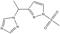 1-{1-[1-(methylsulfonyl)-1H-pyrazol-3-yl]ethyl}-1H-1,2,4-triazole Struktur